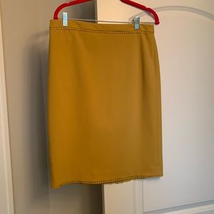 Ann Taylor yellow pencil skirt